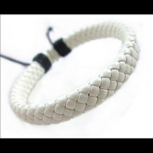 Reduced!!!! Stylish white leather bracelets....
