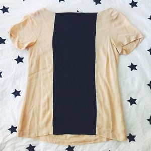Zara - Beige and Black Solid Top
