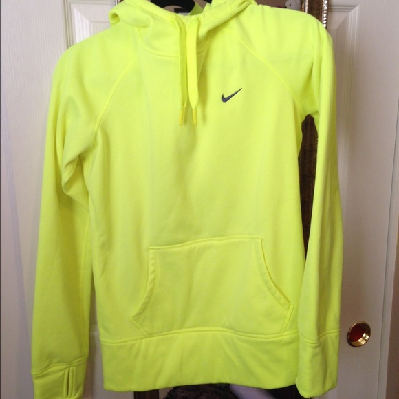 Neon yellow Nike Therma-fit sweatshirt