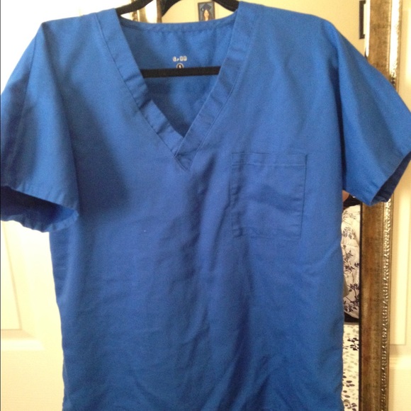 Blue scrub top