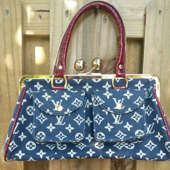 purse Handbags - Denim  and red purse