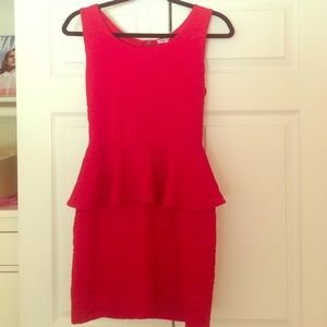 Red Peplum Dress 🍓