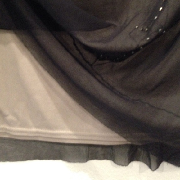 Vintage Black Max Studio Skirt with Rhinestones - Picture 6 of 7