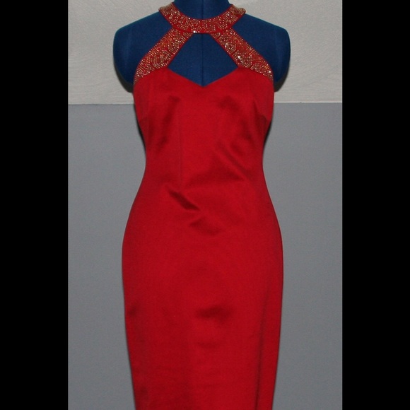Glamorous red dress from Caché
