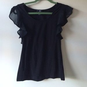 H&M black short sleeved top