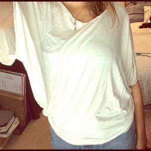 A'Gaci White Flowy Oversized Shirt
