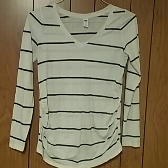 Old navy, blue striped, long sleeve tee.