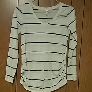 Old navy, blue striped, long sleeve tee.