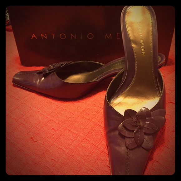 Antonio Melani Purple Slip On Heels