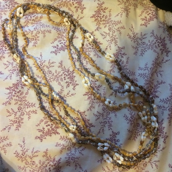 4 shell necklaces