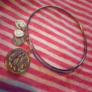 Alex & Ani "Jesus" Gold Bangle