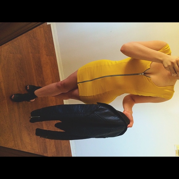 Yellow Zipper Dress