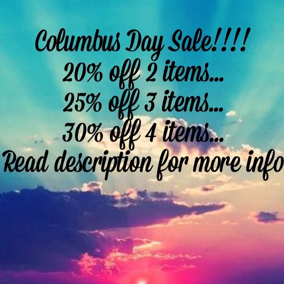 Columbus Day Sale!!!!