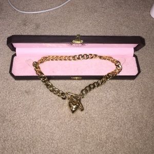 Juicy Couture Gold Chain Choker Necklace