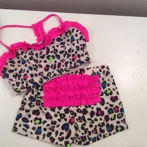 Girls Dance Hot Pants and Matching Top