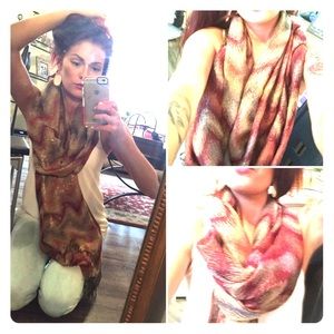 Gorgeous warm tones multicolored scarf