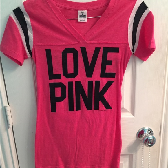 PINK V-neck shirt