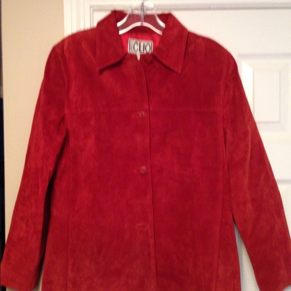 🎾 Red Suede Jacket/Blazer - Picture 1 of 4