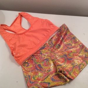 Girls Dance Hot Pants and Matching Top