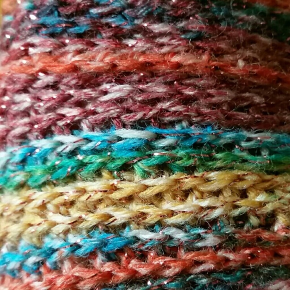 *SOLD*"Rainbow Sparkle"Fingerless Gloves - Picture 4 of 4