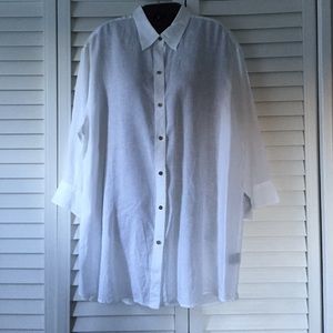 Ralph Lauren XL White Linen Shirt