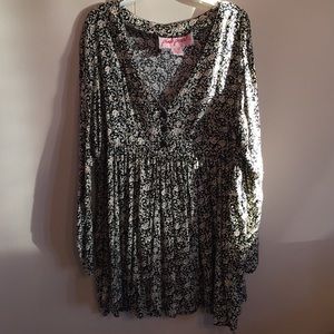 Vintage V-Neck Floral Dress