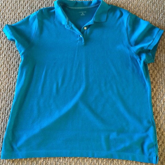 Lands' End Tops - Lands End Polo in Aqua