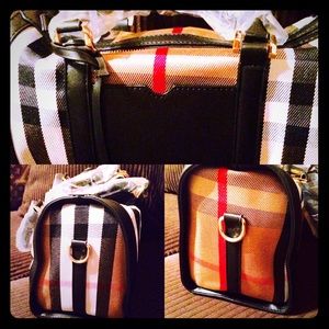 Easy to Carry Plaided Handbag