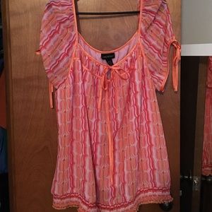 Pink/orange summer top... 💃💃make an offer 🤑🤑
