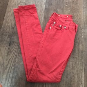 Red skinny Miss Me Jeans
