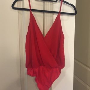Red bodysuit