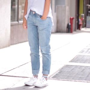 H&M Denim Light Wash Boyfriend Jeans