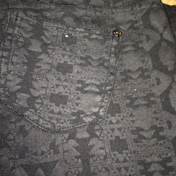 Black printed jeans