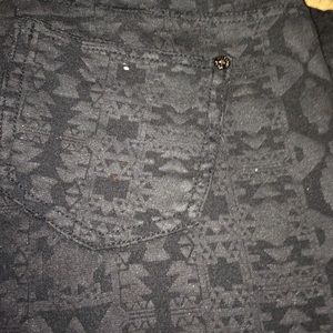 Black printed jeans