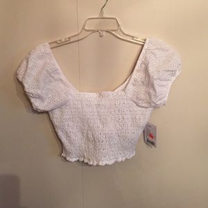 Off-shoulder Cut-out Crop Top