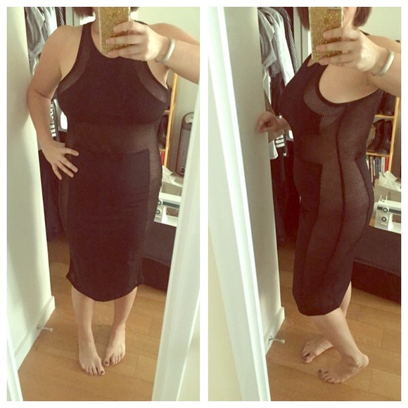 T by Alexander Wang Black mesh dress