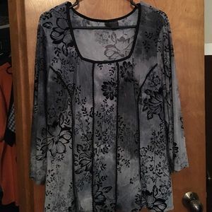 Gorgeous blue floral print top