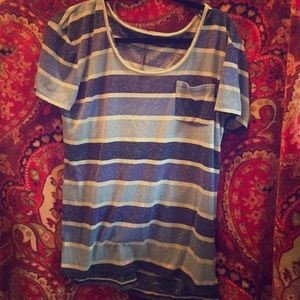 Blue striped T-shirt