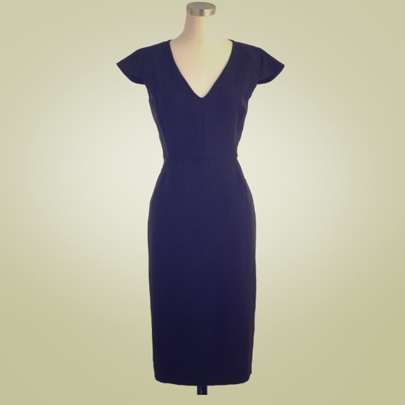 J.Crew. CAP-SLEEVE DRESS IN ITALIAN WOOL CREPE