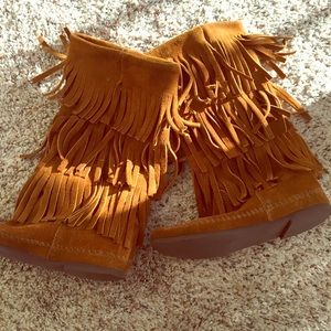 Minnetonka Fringe Boots