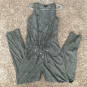 Black and white printed jumpsuit