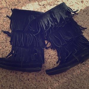 Minnetonka Fringe Boots