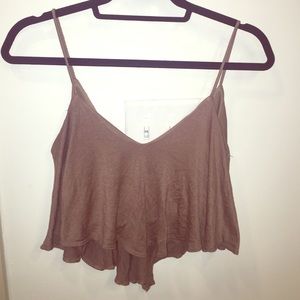 Tan crop top