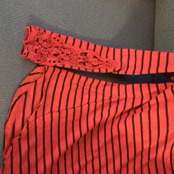Free People Thermal Top with Lacy Cuffs - Picture 3 of 4