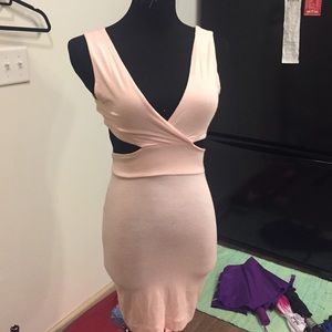 pink cutout dress