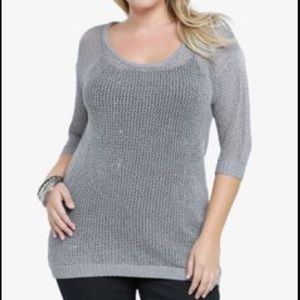 Silver Mesh Sweater