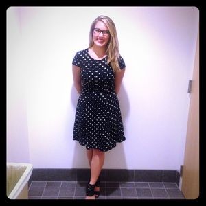 Adorable black and white polka a dot dress by H&M