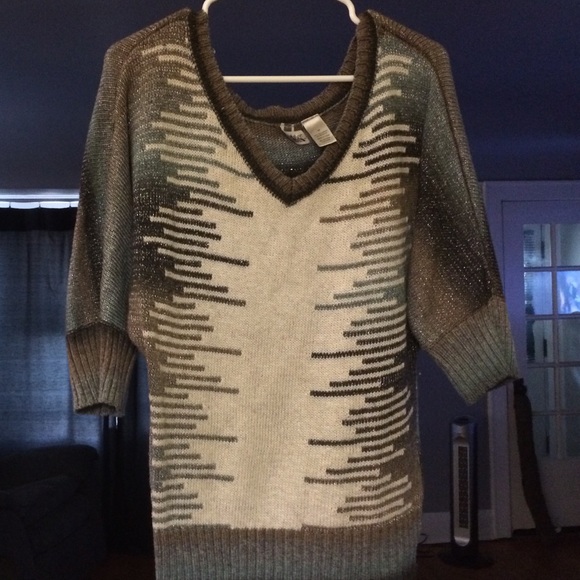 BKE 3/4 length sleeve slouch sweater