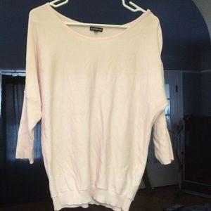 Express soft pink boatneck sweater