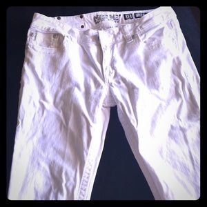 Cute lower rise white jeans